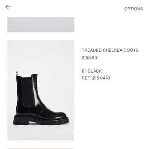 Zara women’s Chelsea boot size 36